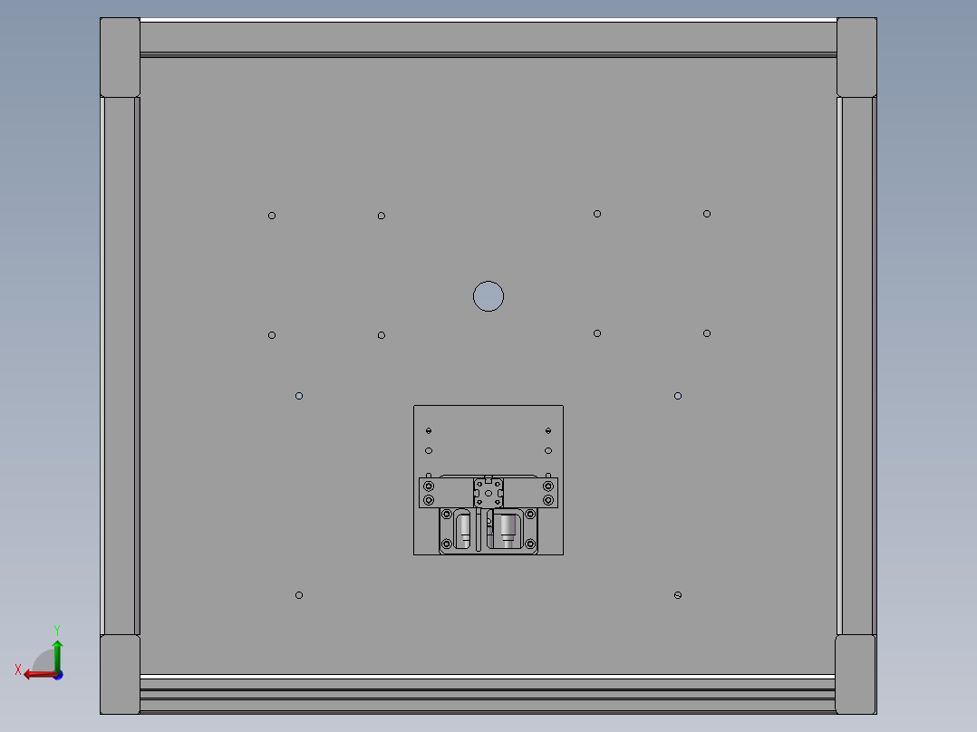 半自动的组装设备后视图