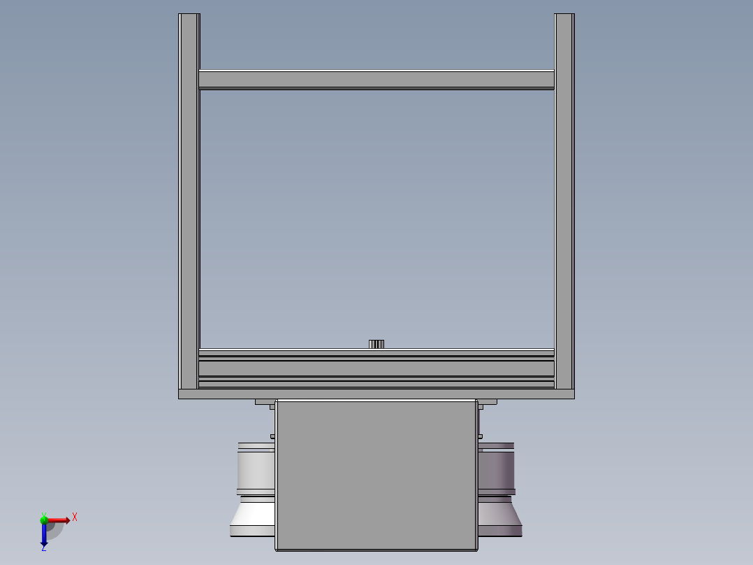 半自动的组装设备俯视图