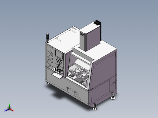 数控铣床CNC3D图纸 非标自动化设备3D图纸3D模型正等轴测缩略图