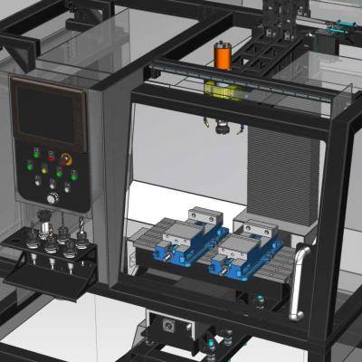 数控铣床CNC3D图纸 非标自动化设备3D图纸3D模型缩略图