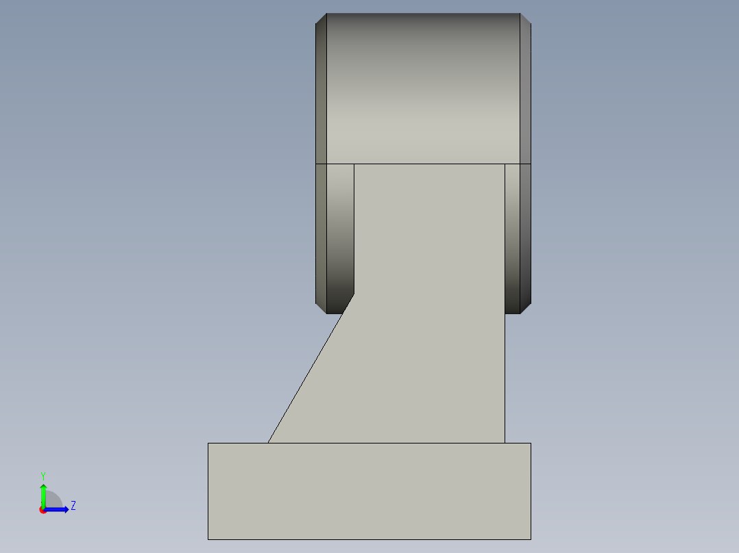 角型張力器(固定型)ANT-S-3D多系列多零件图纸模型左视图