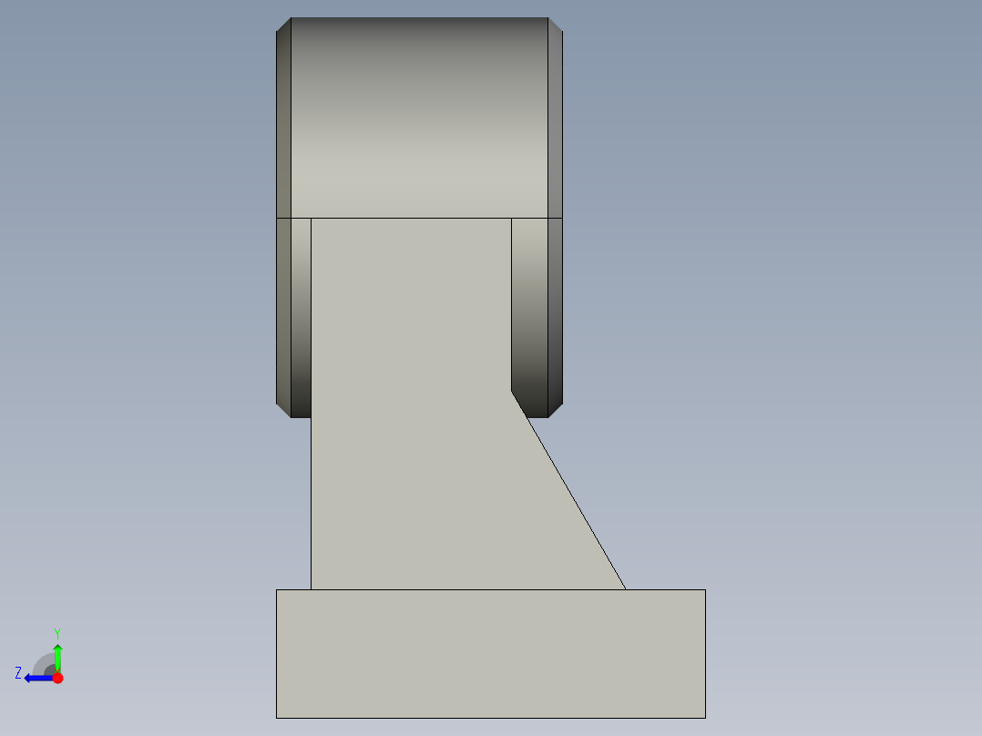 角型張力器(固定型)ANT-S-3D多系列多零件图纸模型右视图