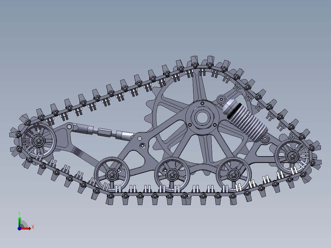 大型RC车的履带轮结构
