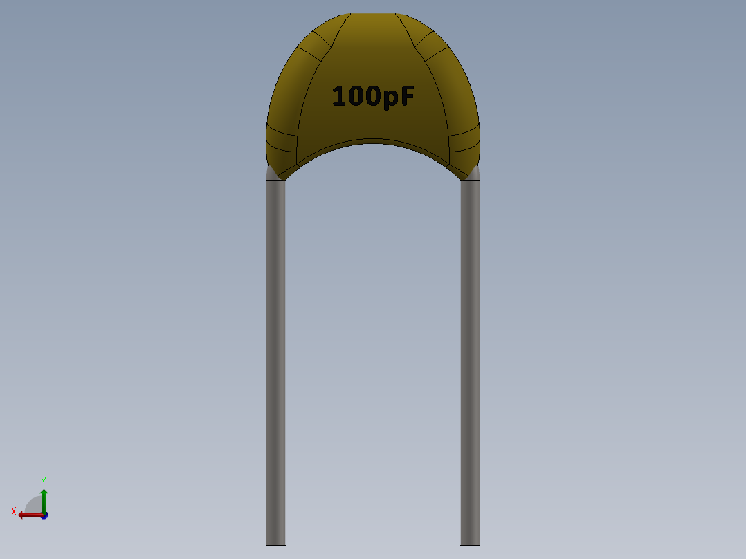 电容器 二极管 电阻器-Capacitor Ceramic 101 100pF后视图