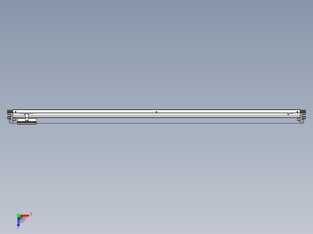 威洛博VL系列直线电机模组-VL14S1-S1500俯视图