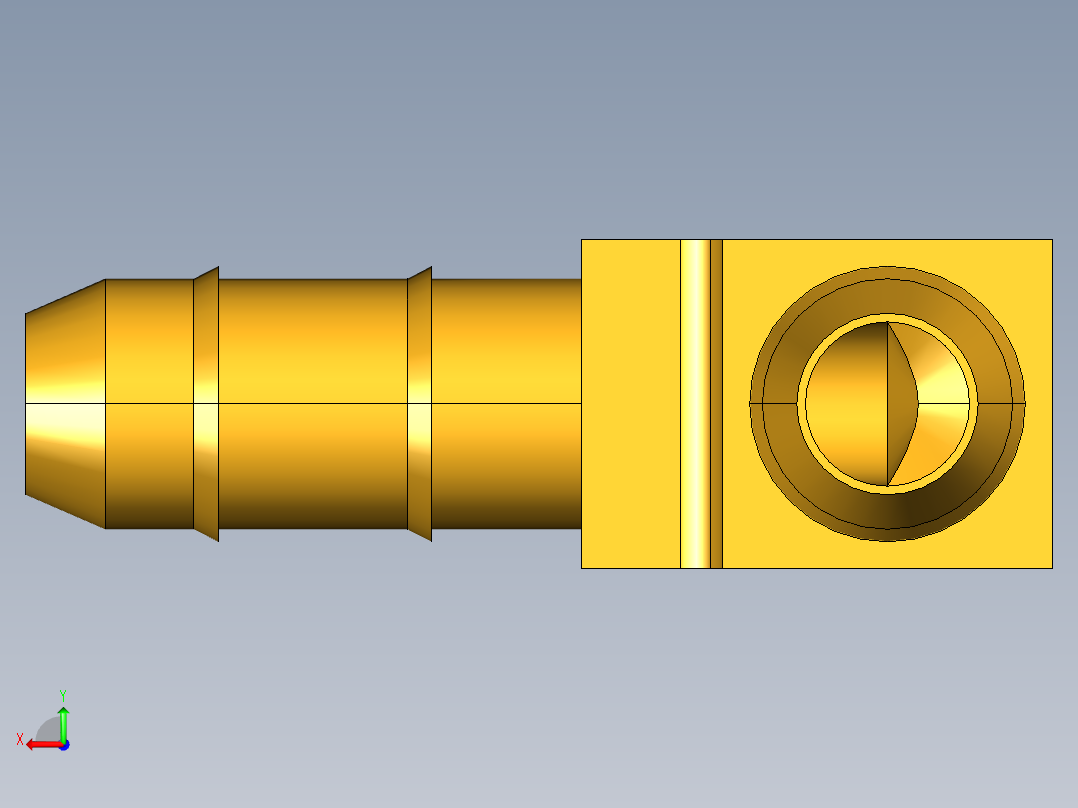 工业通用螺蚊管倒齿式工业硬管接头Union Elbow 225-4-4后视图