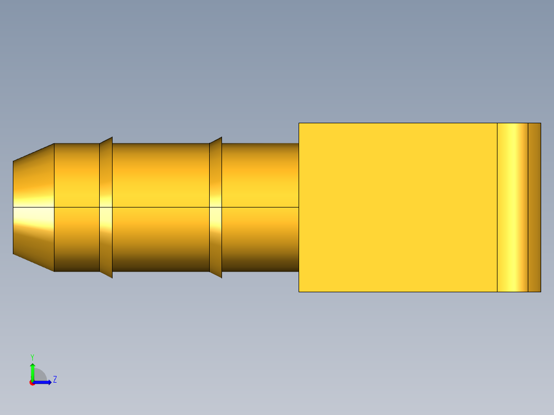 工业通用螺蚊管倒齿式工业硬管接头Union Elbow 225-4-4左视图