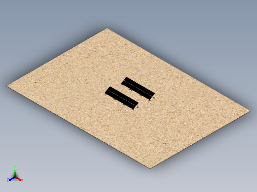 太阳能电池板安装结构2正等轴测缩略图