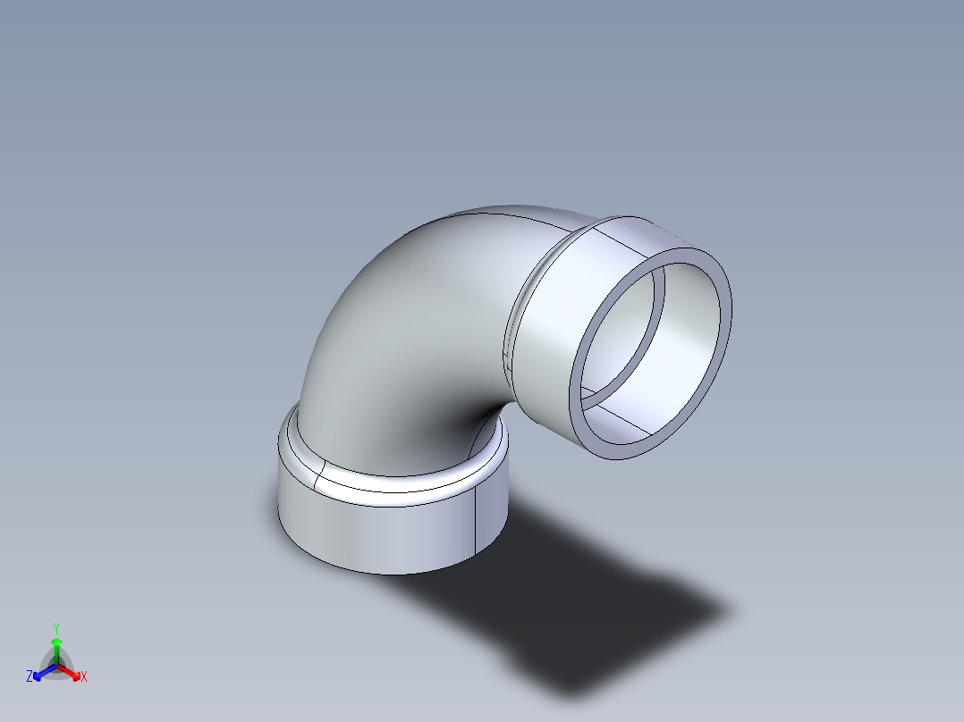 船舶管路系统S2_SeaDrainPLUS_1-4LongBend-SxS_37E162701_1-1-2in Sea Drain Plus - 91.2 Long Sweep - SxS主视图