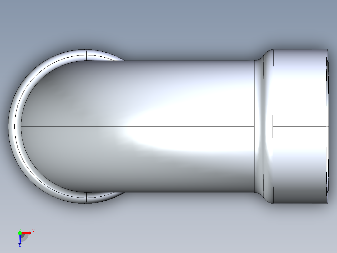 船舶管路系统S2_SeaDrainPLUS_1-4LongBend-SxS_37E162701_1-1-2in Sea Drain Plus - 91.2 Long Sweep - SxS俯视图