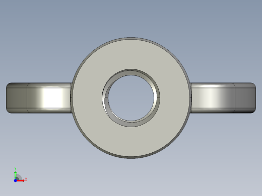 蝶形螺母-WING NUT M5 x 0.8mm Thread.STEP前视缩略图