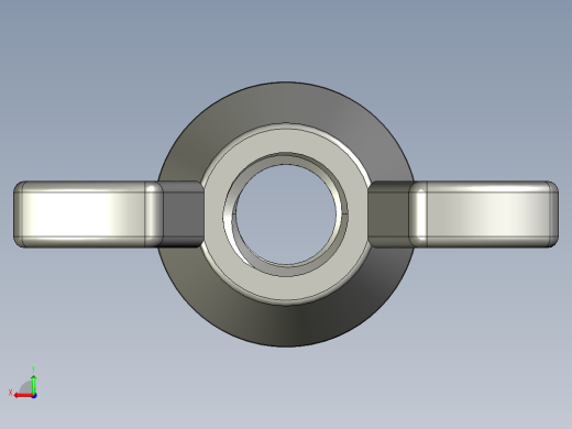 蝶形螺母-WING NUT M5 x 0.8mm Thread.STEP后视缩略图