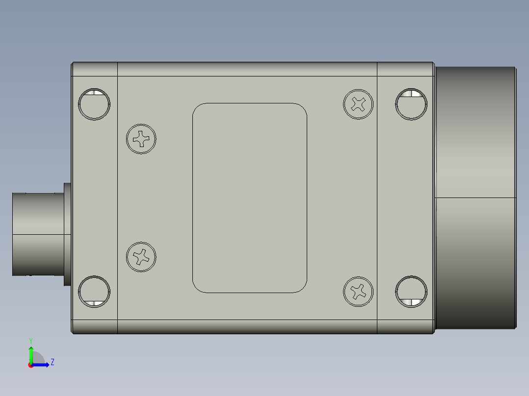 大恒相机镜头Daheng_ME2S-U3_3D_Drawing (1)多系列图纸左视图