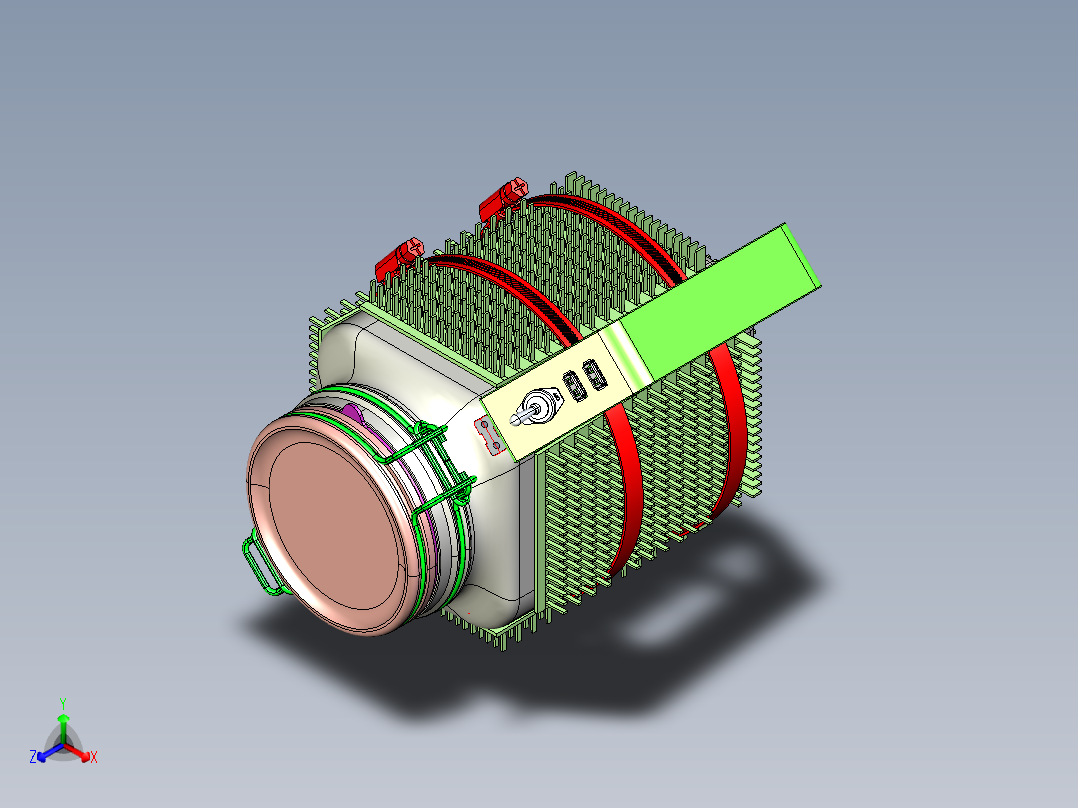 珀耳帖(Peltier)元件发电机模型3D图纸 STP格式正等轴测图