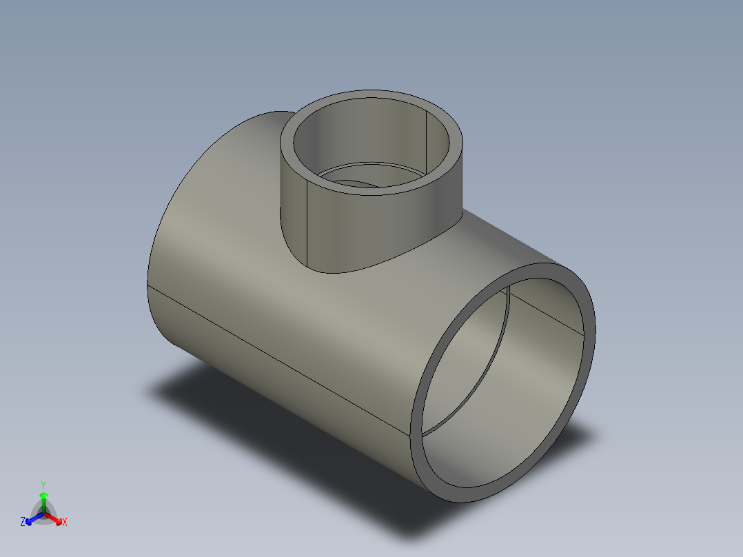 船舶管路系统SeaCor_Molded_ReducingTee_SxSxS_37J101532_6in x 4in主视图