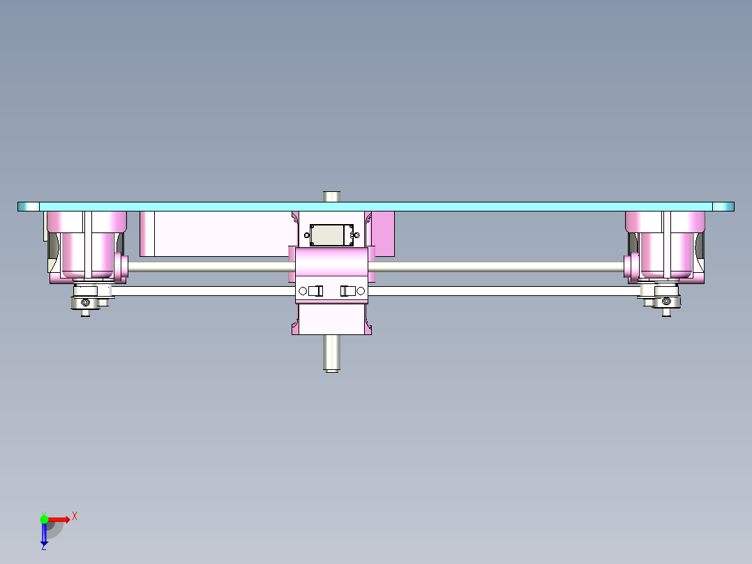 主板数控绘图仪俯视图