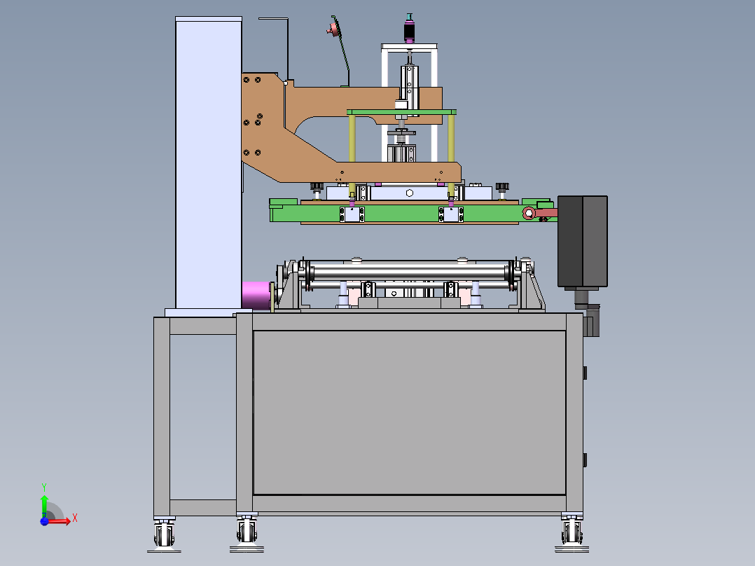 富士康自动丝印印刷生产sw17可编辑前视图