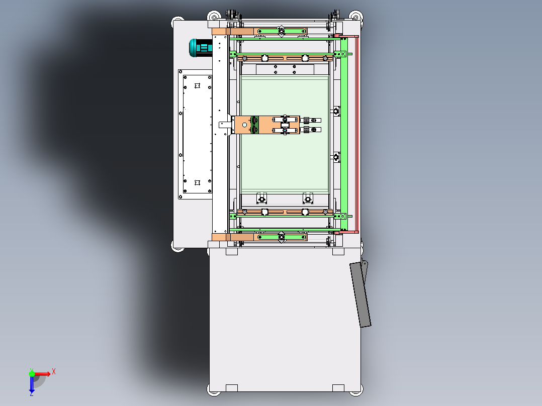 富士康自动丝印印刷生产sw17可编辑俯视图