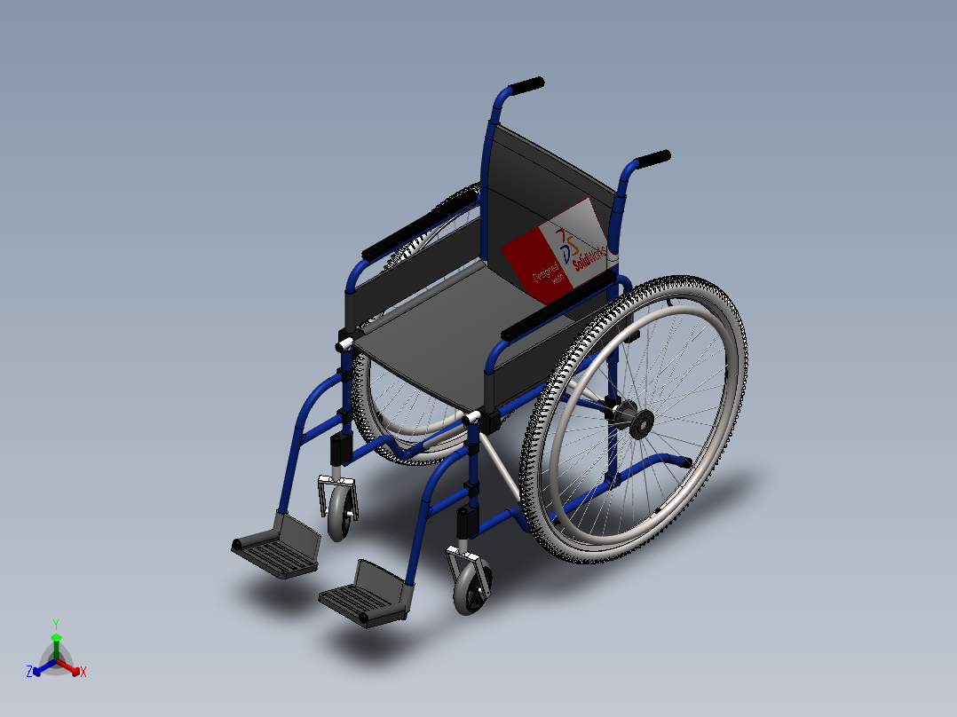 轮椅(25)正等轴测图