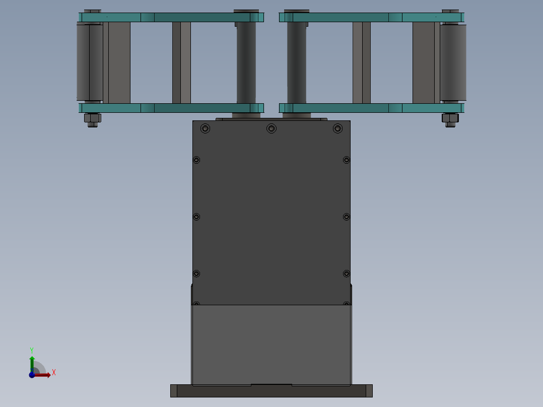 轮胎对中机构前视图