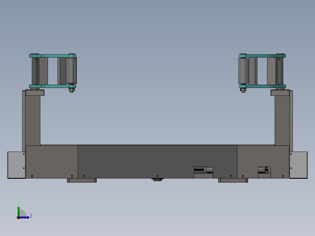 轮胎对中机构左视图