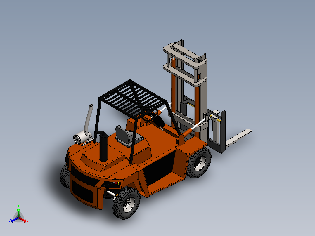 叉车、 叉车 SW X_t正等轴测图