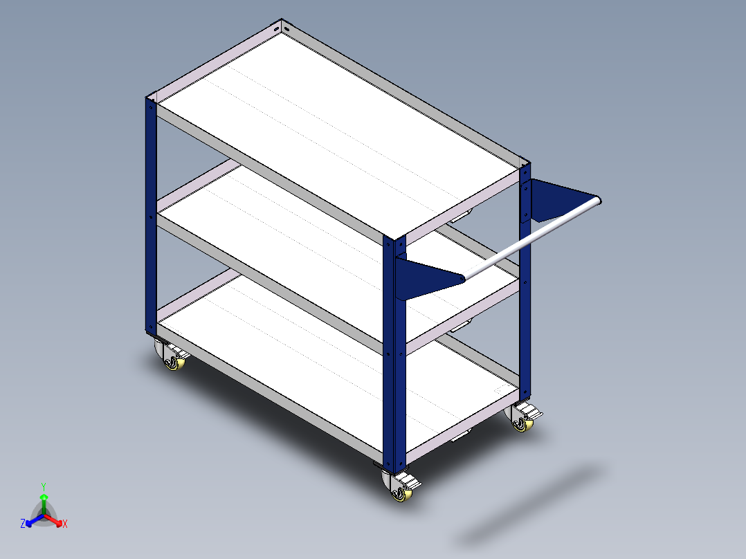 货架、周转车3正等轴测图