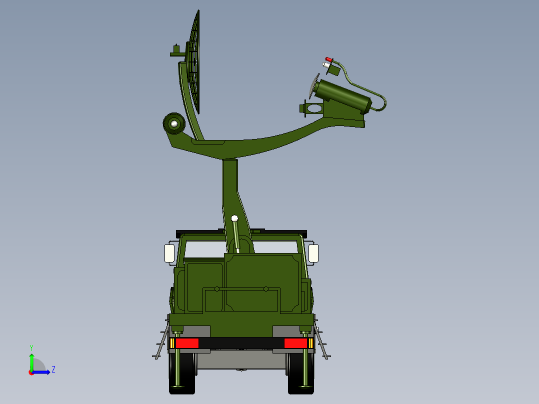 陆军雷达车模型1左视图