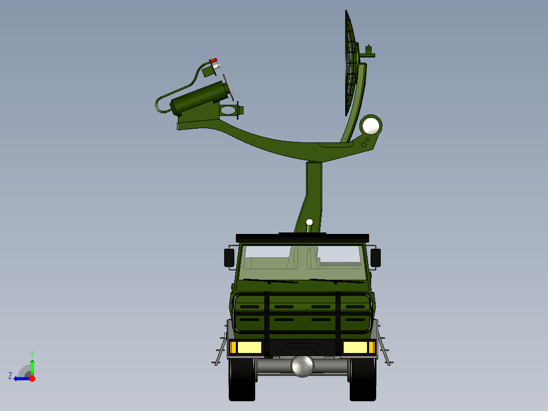陆军雷达车模型1右视图