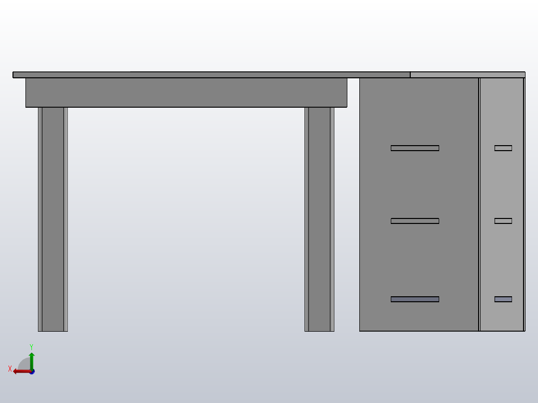 个人的桌子后视图