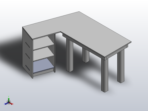 个人的桌子正等轴测缩略图
