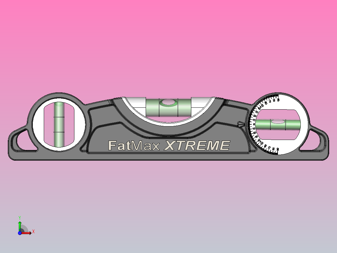 水平尺水平器前视图