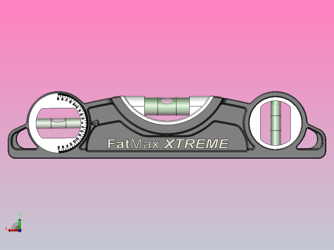 水平尺水平器后视图