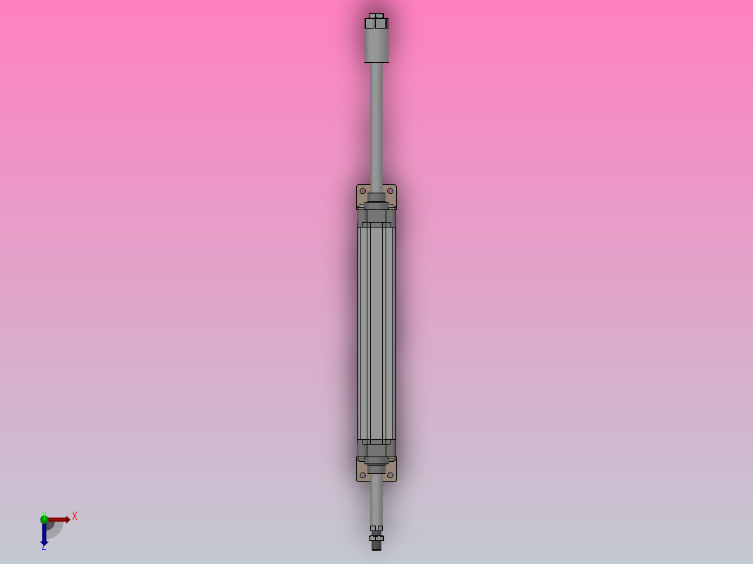 SEJ双轴复动行程可调型气缸SEJ 50×300-50-S俯视图