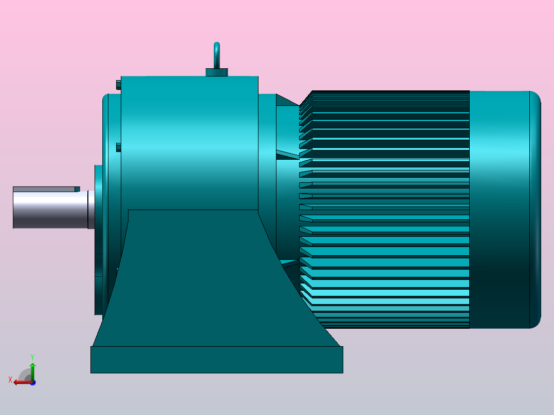 AMH卧式减速电机[AMH-125-0.25-11-30]主视图