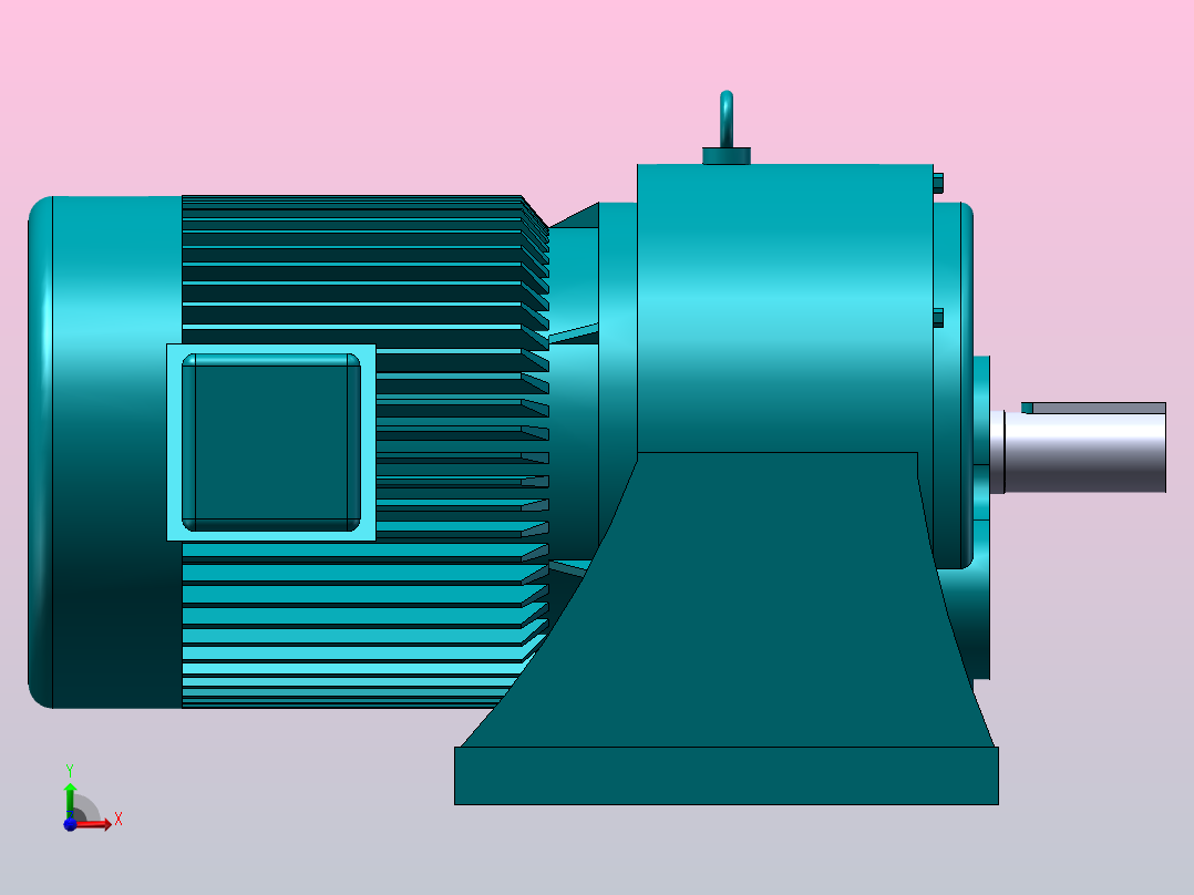 AMH卧式减速电机[AMH-125-0.25-11-30]前视图