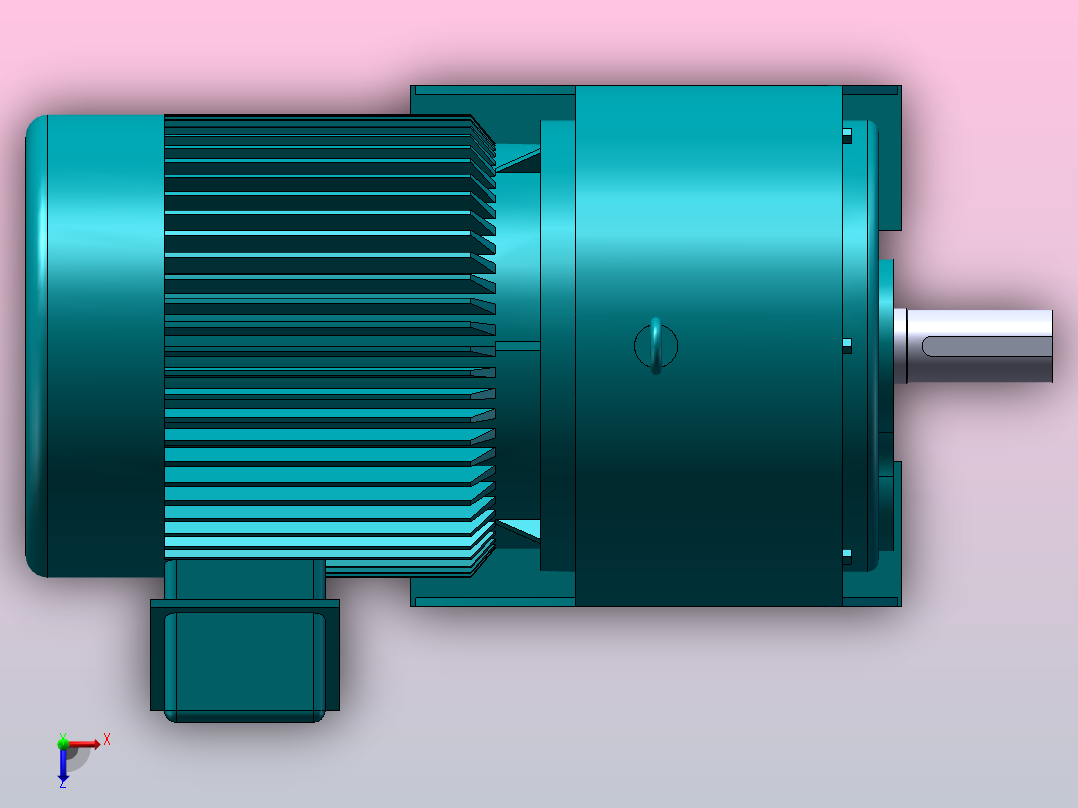 AMH卧式减速电机[AMH-125-0.25-11-30]俯视图
