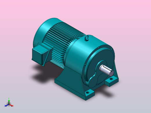AMH卧式减速电机[AMH-125-0.25-11-30]正等轴测缩略图