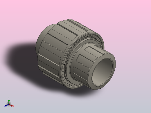 1-2英寸聚丙烯套筒接头(1)正等轴测缩略图