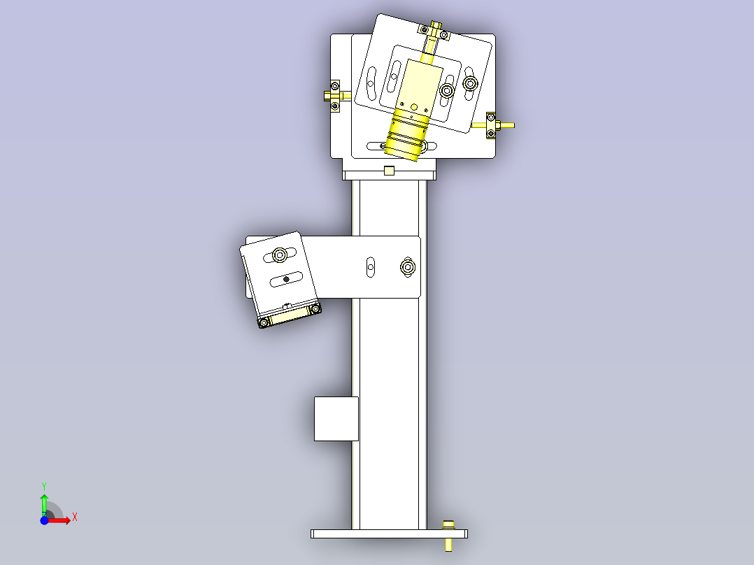 一款摄像机位置调整机构3D图模型前视图