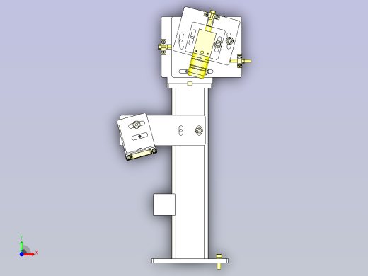 一款摄像机位置调整机构3D图模型前视缩略图