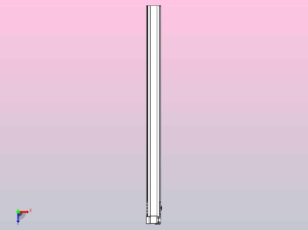 皮带直线轴半封闭可选导轨TPA-HNB-175D-140-L2300-LP-Y-P75-N3俯视图