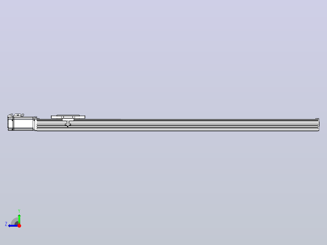 滚珠丝杠直线轴带导轨全封闭TPA-HCR-110D-1610C-L1000-M-Y-P40-N3右视图