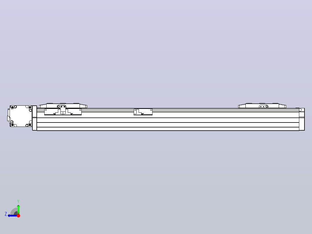 皮带直线轴双滑块型TPA-GCBS-80-P60-L200-DL-M20-N3右视图