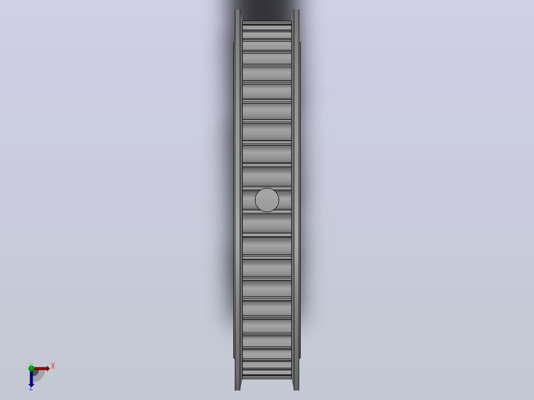 带顶丝圆孔标准型圆弧形齿同步带轮5GT型_S5GTHT-48-9-dt20-A俯视图