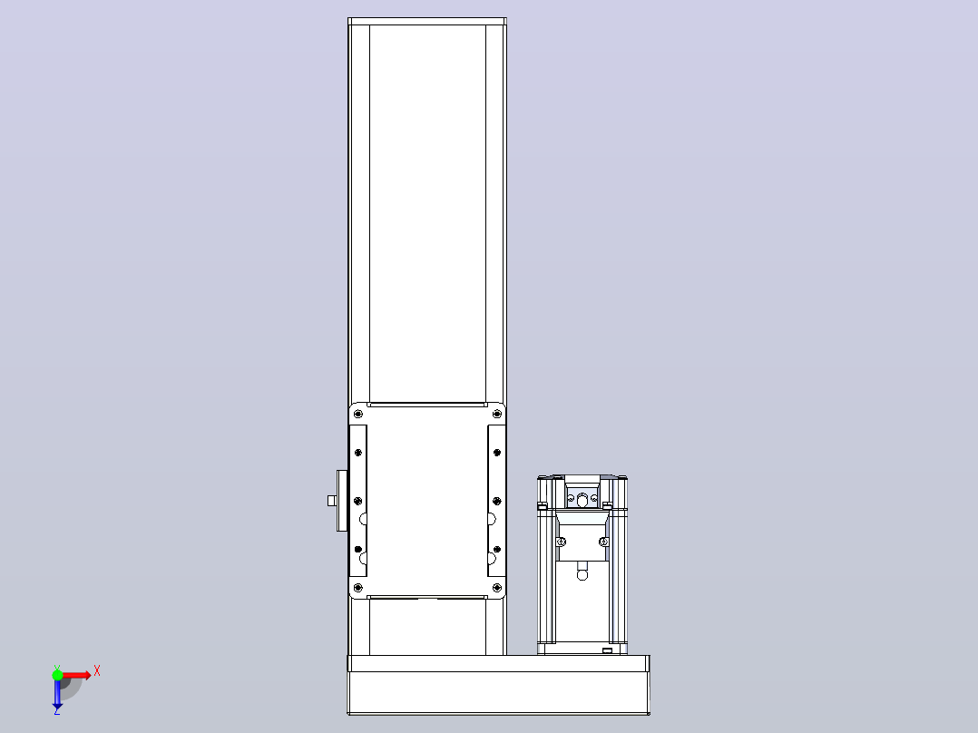 滚珠丝杠直线轴带导轨全封闭TPA-HCR-105D-1610C-L200-MR-Y-P40-N3俯视图