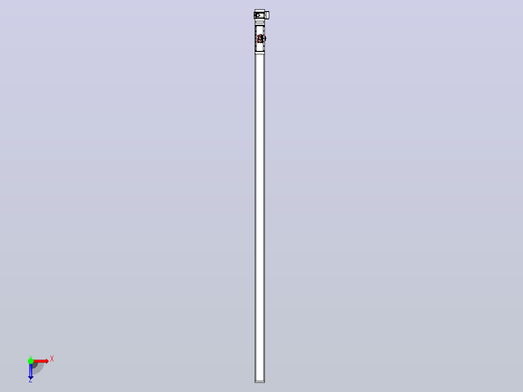 伺服电机集成皮带传动直线执行器TPA-OCB-120-224-L3750-LU-P75-N3俯视图