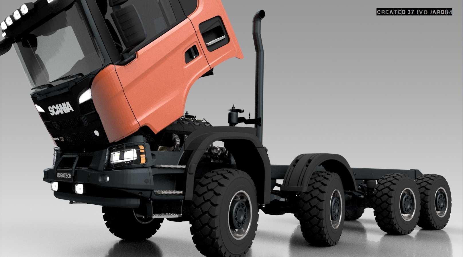 斯堪尼亚G370 XT 8x8卡车1比1