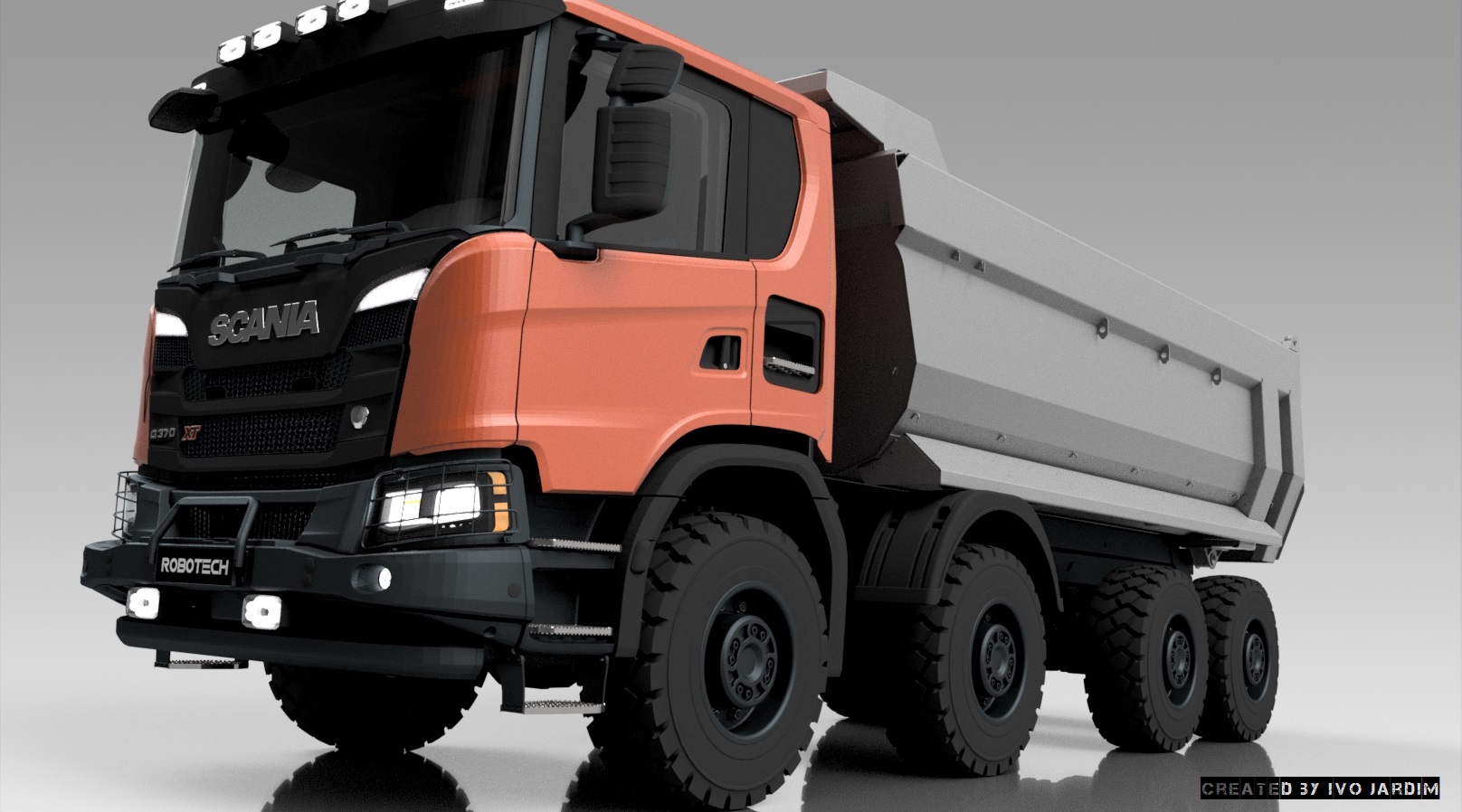 斯堪尼亚G370 XT 8x8卡车1比1