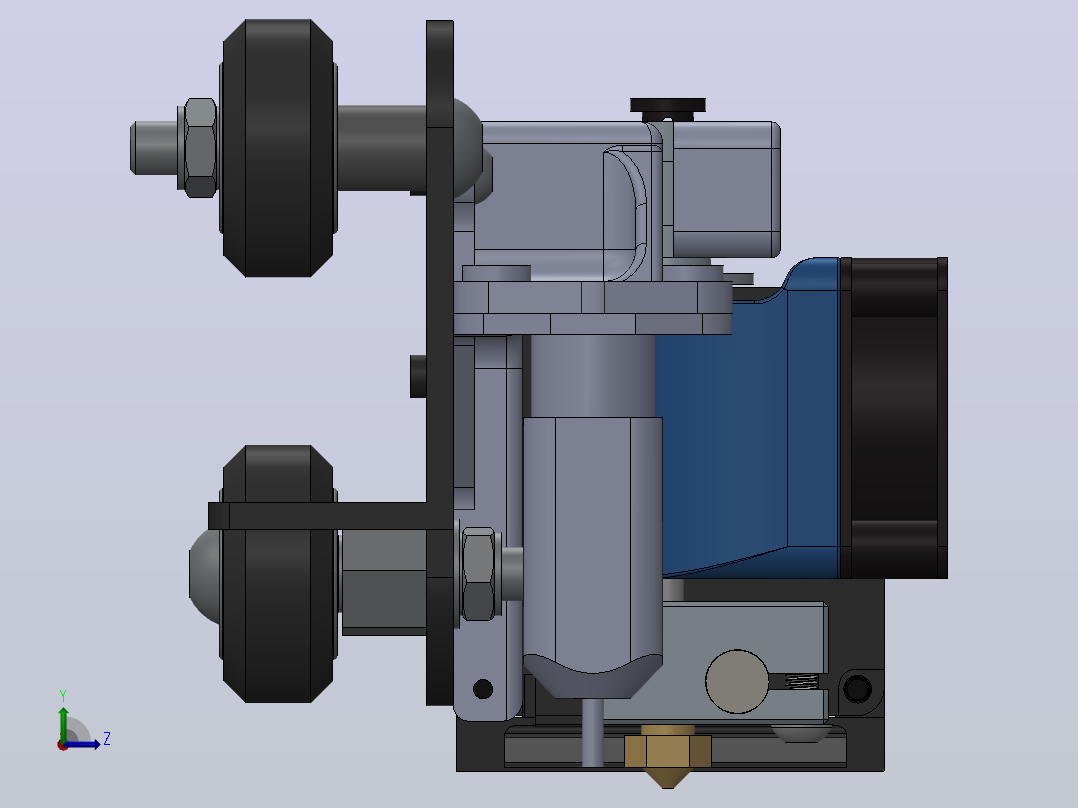带BLtouch升级的Ender 3 e3d V6左视图